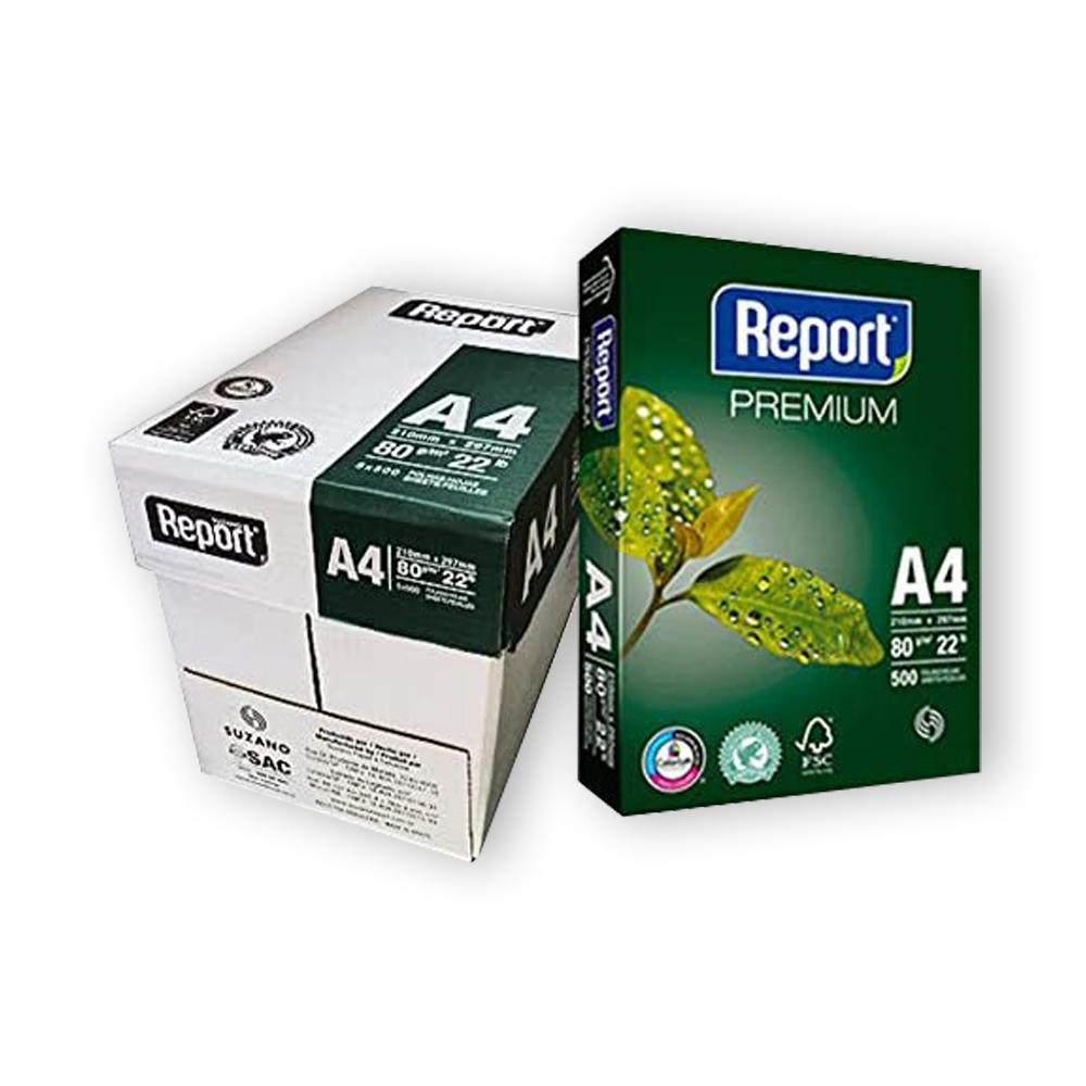 Suzano Report Premium Imported Copier Ultra Bright & White: 100% Brightness  75 GSM A4 Copier Paper (5 Reams x 500 sheets) : .in: Office Products