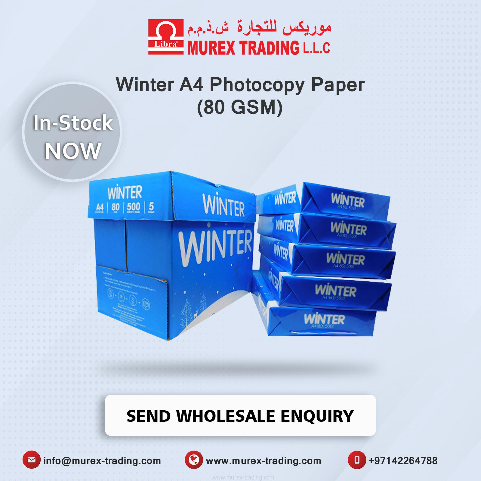 Winter A4 Photocopy Paper - 80GSM - Murex Trading LLC